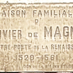 Plaque maison familiale d'Olivier de Magny né à Cahors 12 rue Clement Marot